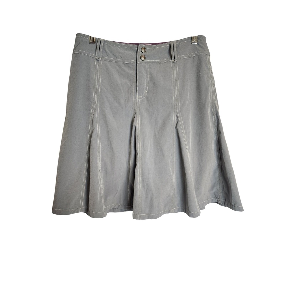 Athleta Gray Pleated Athletic Skort Women Size 6 Style 683764 Contrast Stitching